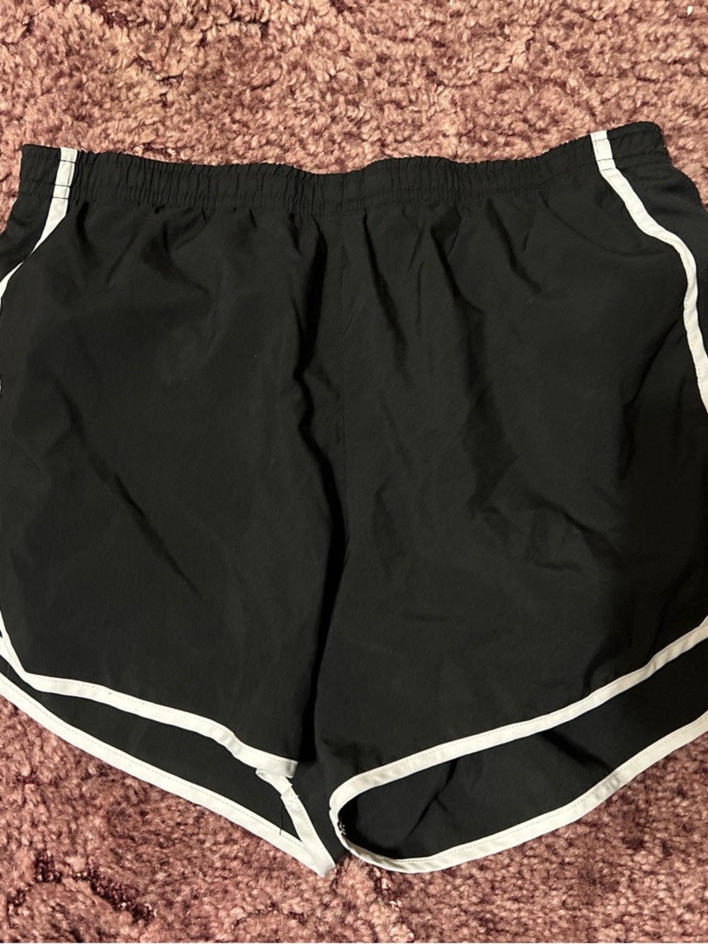 Source Unknown Black Athletic Shorts with White Trim
